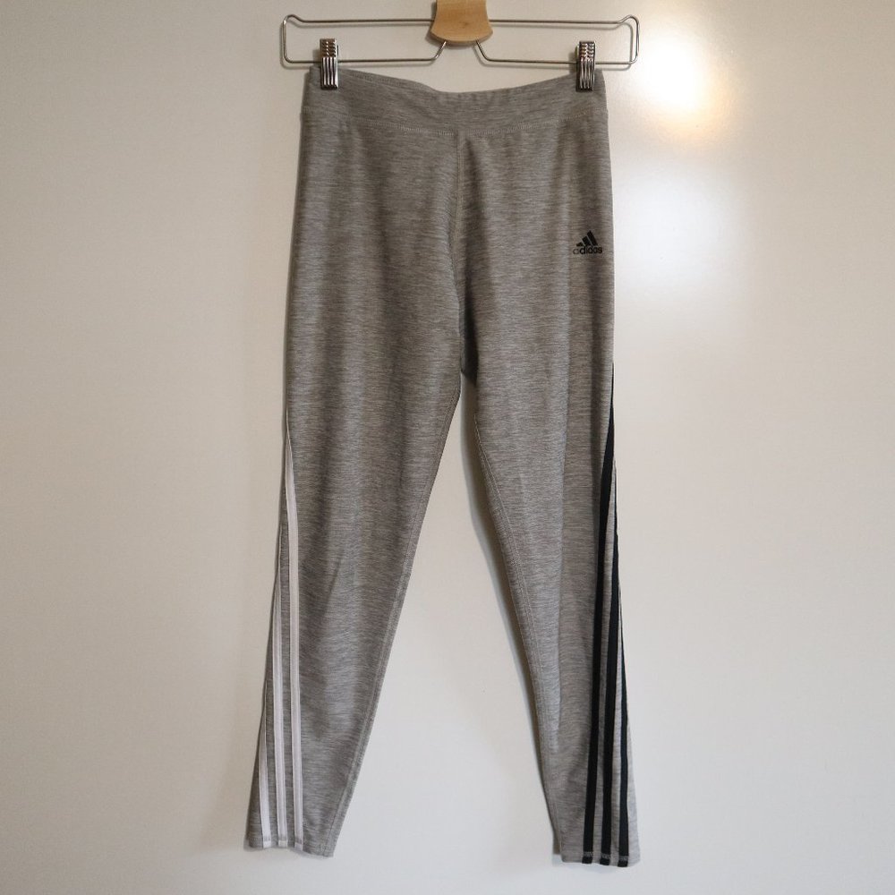 Adidas grey stripe leggings